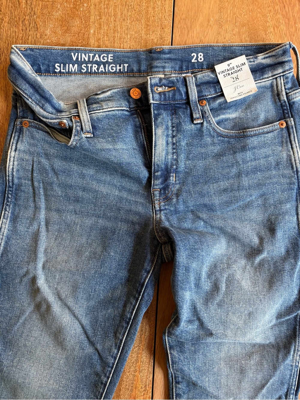 J. Crew 9" vintage slim-straight jean in Warm Seaside nwt size 28